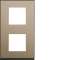 Plaque gallery 2 postes verticale 71 mm placage bronze|Hager-HAGWXP2242