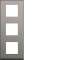 Plaque gallery 3 postes verticale 71mm placage steel|Hager-HAGWXP2143