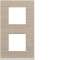 Plaque gallery 2 postes verticale 71 mm latté|Hager-HAGWXP2542