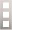 Plaque gallery 3 postes verticale 71mm placage aluminium|Hager-HAGWXP2043