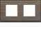 Plaque gallery 2 postes horizontale 71mm pecan|Hager-HAGWXP2412