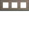 Plaque gallery 3 postes horizontale 71mm pecan|Hager-HAGWXP2413