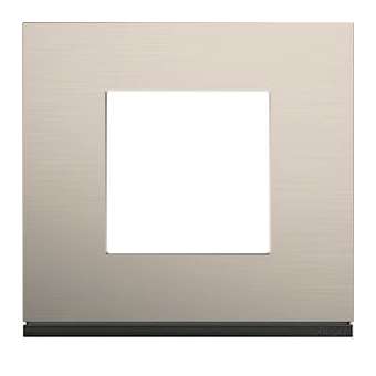 Plaque gallery 1 poste matiere antique alu|Hager-HAGWXP4502