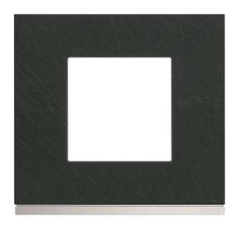 Plaque gallery 1 poste matiere dark rock|Hager-HAGWXP4402