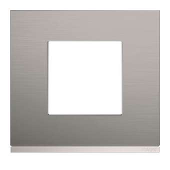 Plaque gallery 1 poste matiere bright inox|Hager-HAGWXP4202