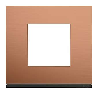 Plaque gallery 1 poste matiere copper alu|Hager-HAGWXP4602