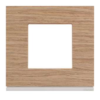Plaque gallery 1 poste matiere oak wood|Hager-HAGWXP4702