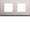 Plaque gallery 2 postes horizontale 71mm matiere natural alu|Hager-HAGWXP4312