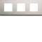 Plaque gallery 3 postes horizontale 71mm matiere natural alu|Hager-HAGWXP4313