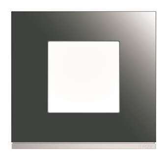 Plaque gallery 1 poste matiere mirror glass|Hager-HAGWXP5002