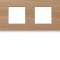 Plaque gallery 2 postes horizontale 71mm matiere oak wood|Hager-HAGWXP4712