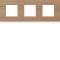 Plaque gallery 3 postes horizontale 71mm matiere oak wood|Hager-HAGWXP4713