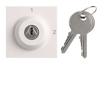 Interrupteur a clefs gallery 2 positions 2 modules pure|Hager-HAGWXF615B