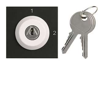 Interrupteur a clefs gallery 2 positions 2 modules night|Hager-HAGWXF615N