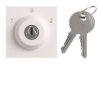 Interrupteur a clefs gallery 3 positions 2 modules pure|Hager-HAGWXF616B