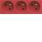 Prise de courant triple speciale goulotte gallery 2P+T 16A rouge|Hager-HAGWXF423R