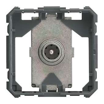 Prise TV gallery BNC traversante 10 db 2 modules|Hager-HAGWXF251