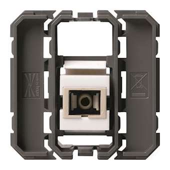 Prise optique gallery prise traversante SC 2 modules|Hager-HAGWXF645
