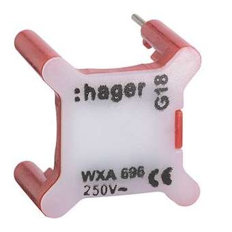 Voyant pour interrupteur gallery 230V rouge|Hager-HAGWXA691