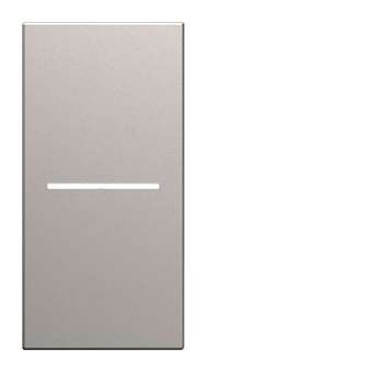 Enjoliveur interrupteur a voyant gallery 1 module titane|Hager-HAGWXD011T