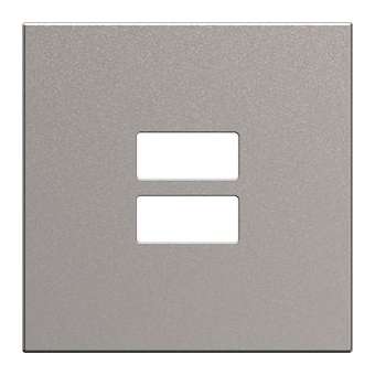 Enjoliveur chargeur USB gallery titane|Hager-HAGWXD112T