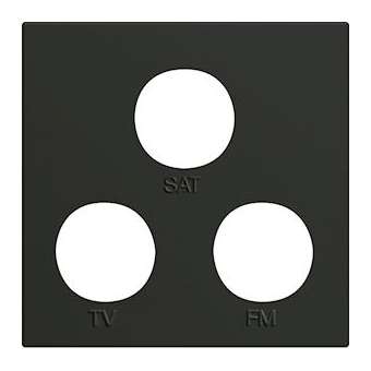Enjoliveur prise TV+FM+SAT gallery 2 modules night|Hager-HAGWXD256N