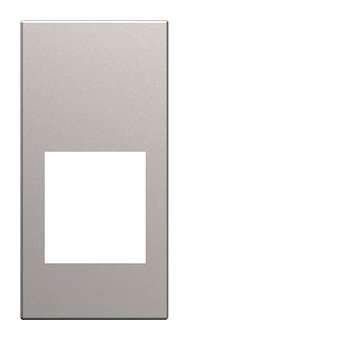 Enjoliveur prise RJ45 gallery sans porte-étiquette 1 module titane|Hager-HAGWXD201T