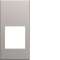 Enjoliveur prise RJ45 gallery sans porte-étiquette 1 module titane|Hager-HAGWXD201T