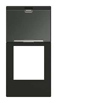Enjoliveur prise RJ45 gallery avec porte-étiquette 1 module night|Hager-HAGWXD205N