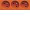Prise de courant triple speciale goulotte gallery 2P+T 16A orange|Hager-HAGWXF423E