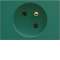 Prise de courant speciale goulotte gallery 2P+T 16A vert|Hager-HAGWXF421V