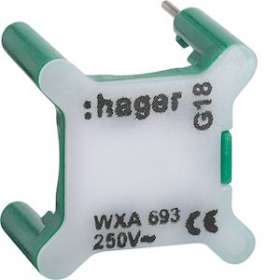 Voyant pour interrupteur gallery 230V vert|Hager-HAGWXA693