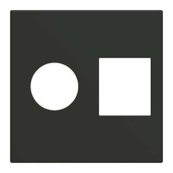 Enjoliveur prise TV+RJ45 gallery 2 modules night|Hager-HAGWXD240N