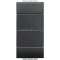 Poussoir Livinglight contact NO 10A 250V~ à bornes auto - Anthracite - 1 module|Bticino-TICBTL4055AN