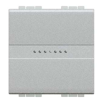 Poussoir Livinglight contact NO 10A 250V~ à bornes automatiques - Tech 2 modules|Bticino-TICBTNT4055M2AN