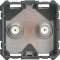 Prise TV + FM gallery double type F 2 modules|Hager-HAGWXF259