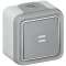 Poussoir témoin étanche 10A Plexo complet IP55 saillie - gris