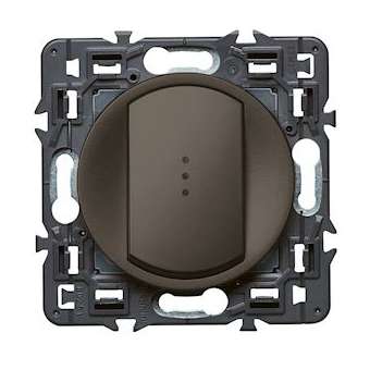 Poussoir lumineux (voyant fourni) Céliane Soft - 6A - Graphite|Legrand-LEG099526