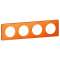 Plaque Céliane Métal 4 postes - finition Orange Snake|Legrand-LEG068764