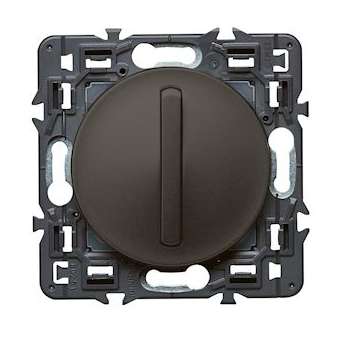 Interrupteur ou va-et-vient doigt étroit Céliane Soft - 10A - Graphite|Legrand-LEG099528