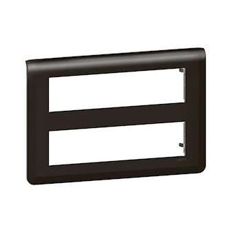 Plaque de finition Mosaic pour 2x8 modules noir mat|Legrand-LEG079077L