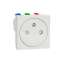 Unica - prise 2P+T - FR - 90DEG - affleur - raccord rapid - Blanc anti - méca se|Schneider Electric-SCHNU305220