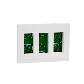 Unica - boîte de concentration encastrée complète - 3 col de 4 mod - Blanc|Schneider Electric-SCHNU173418