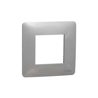 Unica Studio - plaque de finition - Alu - 1 poste|Schneider Electric-SCHNU200230