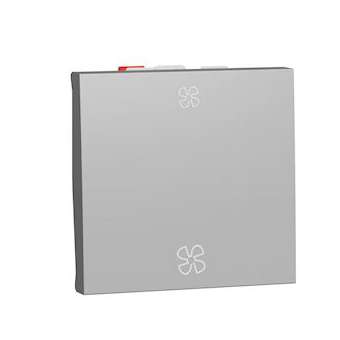 Unica - commande VMC 2 vitesses - 10A - 2 modules - Alu - mécanisme seul|Schneider Electric-SCHNU320330VMC