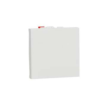 Unica - bouton-poussoir NO - 10A - connex rapid - 2 mod - Blanc anti - méca seul|Schneider Electric-SCHNU320620
