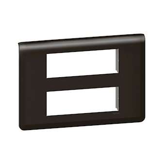 Plaque de finition Mosaic pour 2x6 modules noir mat|Legrand-LEG079076L