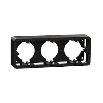 Unica - boîte en saillie - anthracite - 3 postes|Schneider Electric-SCHNU840654