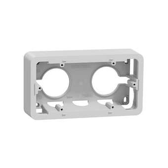 Unica - boîte en saillie - alu - 2 postes|Schneider Electric-SCHNU840430