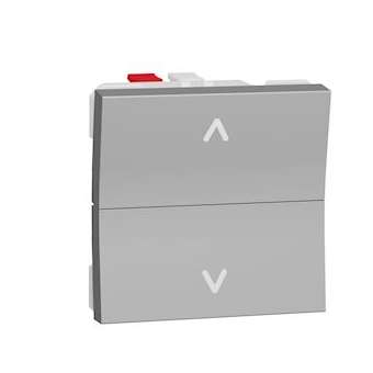 Unica - cde volet-roulant - double poussoir - 2 mod - Alu - méca seul|Schneider Electric-SCHNU320730